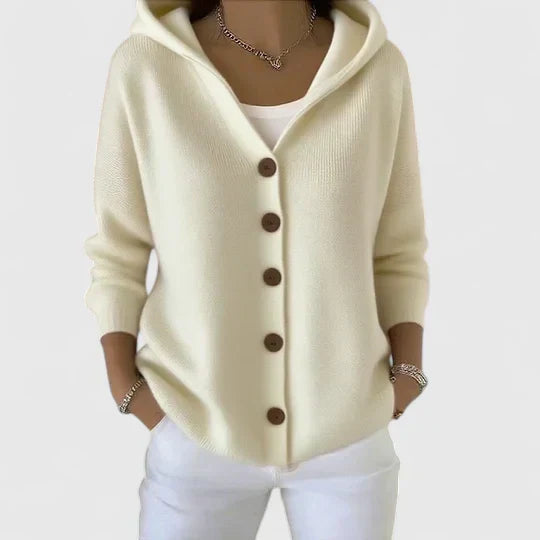 Women's Hooded Cardigan | Relaxed Fit, Button-Down Long Sleeve Sweater 3