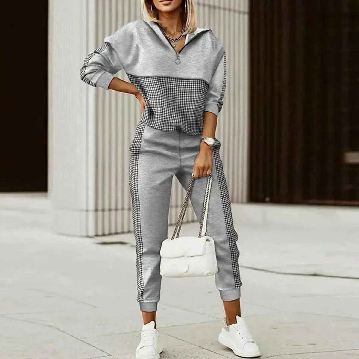Women's Jogger Set | Half-Zip Sweatshirt and Tapered Joggers, Coordinated Athleisure 2