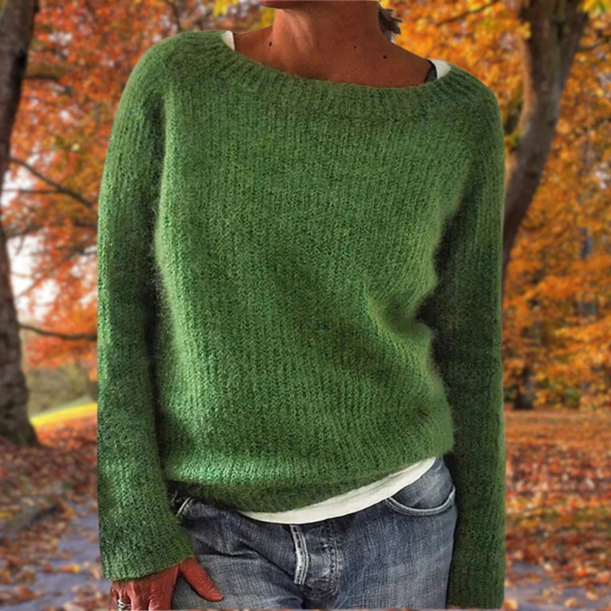 Women's Jumper | Textured Knit, Boat Neck, Relaxed Fit, Long Sleeve 4