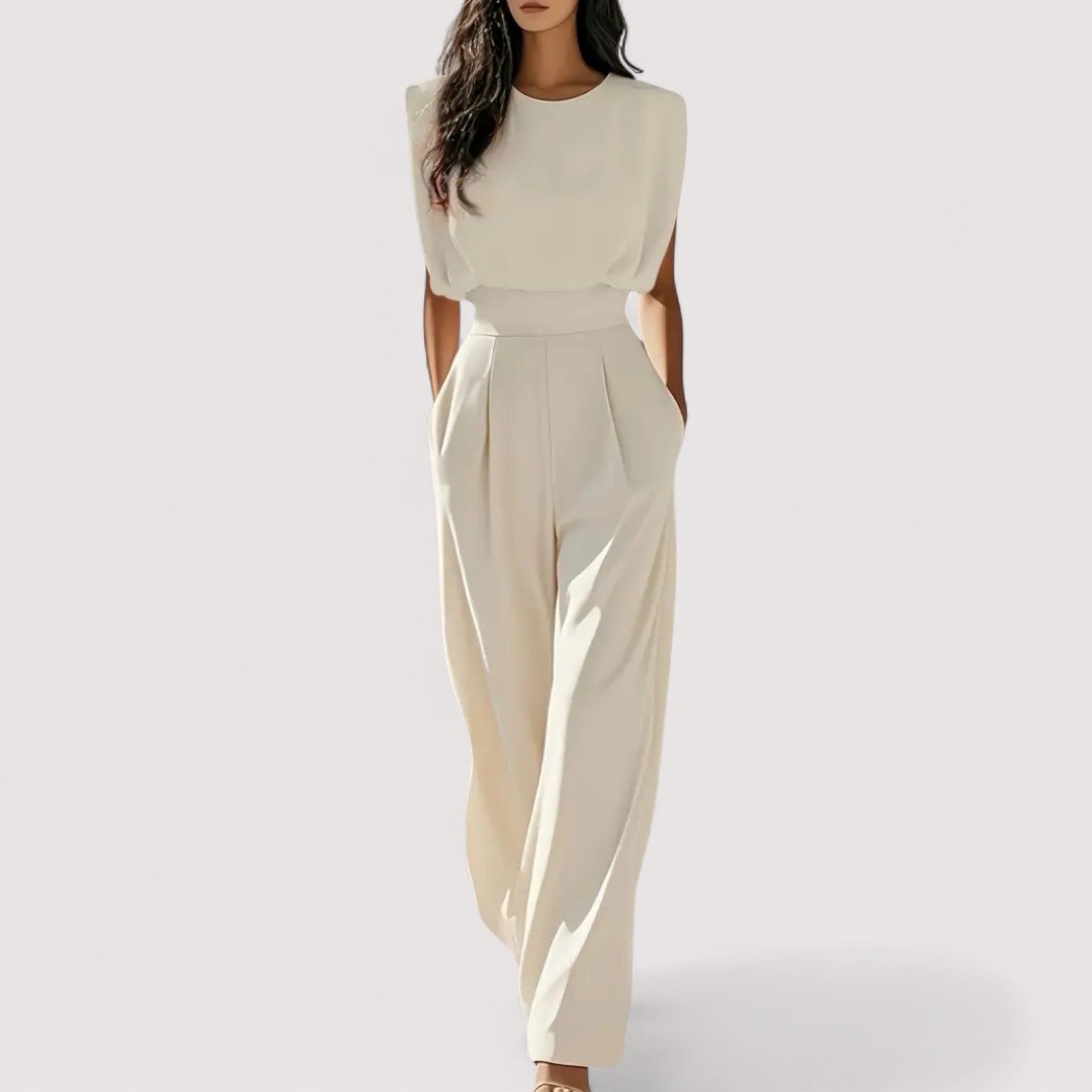 Women's Jumpsuit | Minimalist Design with Waist Belt, Soft Fabric, Casual & Formal 1