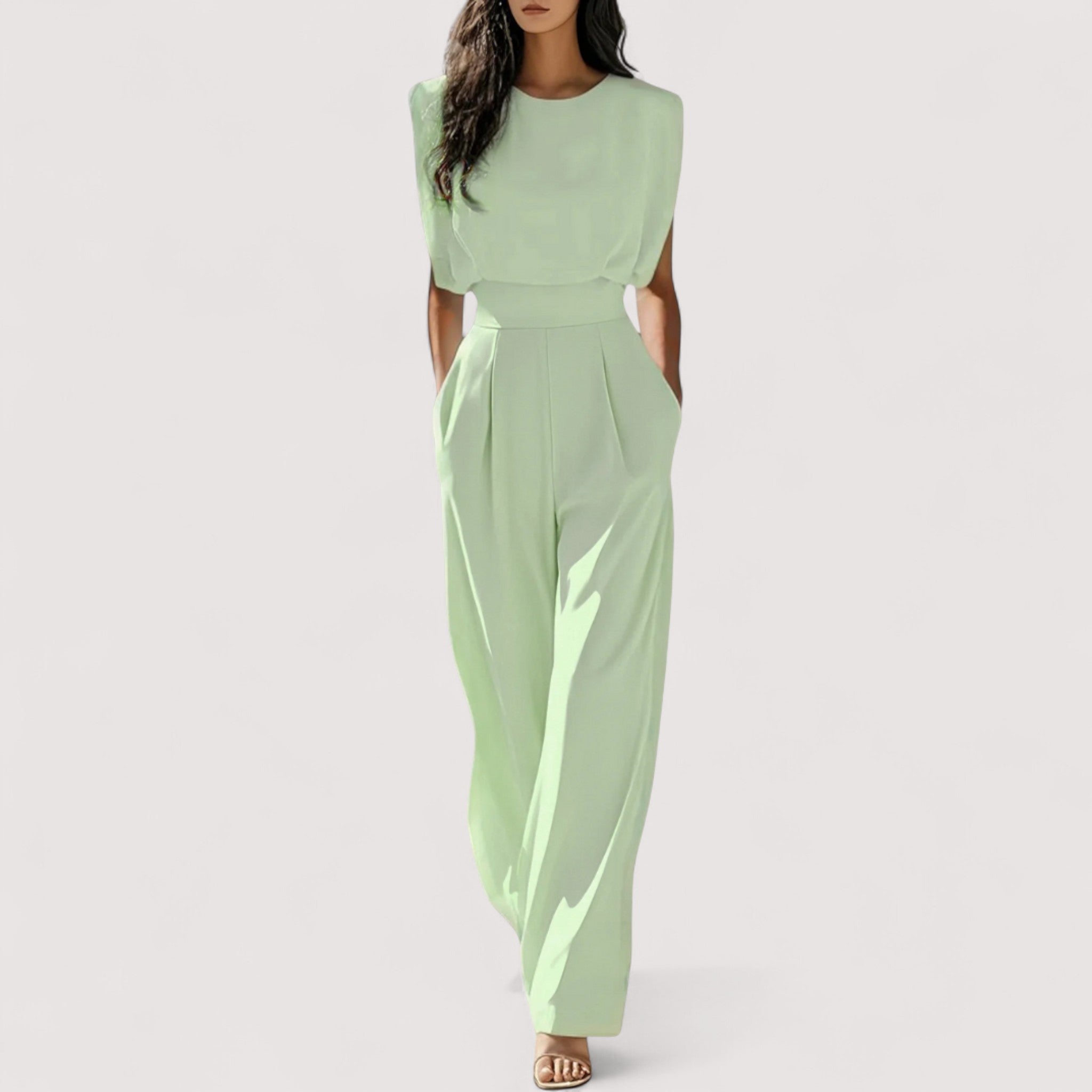 Women's Jumpsuit | Minimalist Design with Waist Belt, Soft Fabric, Casual & Formal 3