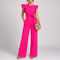 Women's Jumpsuit | Wide-Leg Design, Ruffle Sleeves, Tie Waist 0