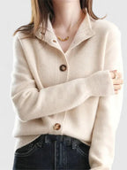 Women's Long Cardigan | Elegant Black Cashmere Blend, Comfortable Fit 0