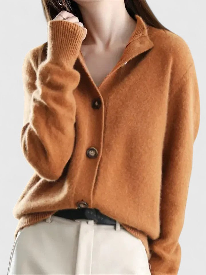 Women's Long Cardigan | Elegant Black Cashmere Blend, Comfortable Fit 4