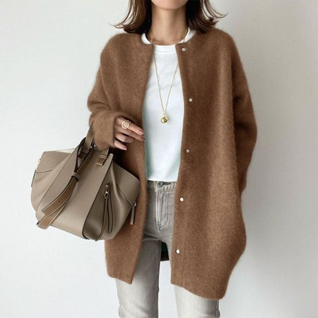 Women's Long Cardigan | Lightweight Cotton, Elegant Tailored Fit 4