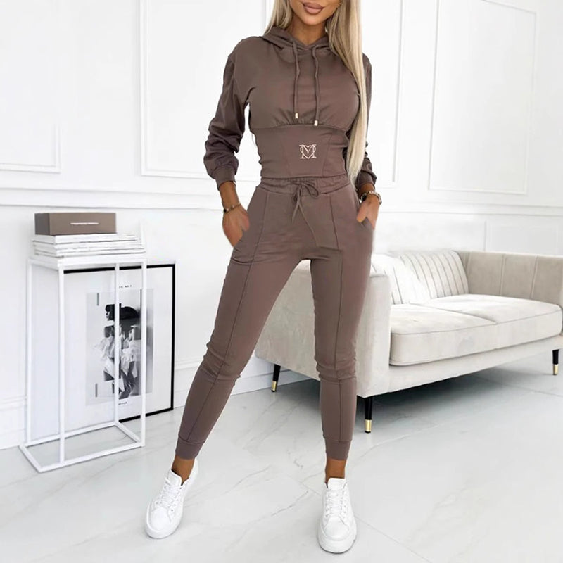 Women's Loungewear Set | Fitted High Waist Top and Pants for Comfort 5