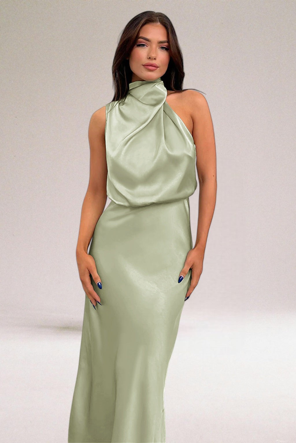 Women's Maxi Dress | Blouson Halter Neck, Formal Summer Wear 0