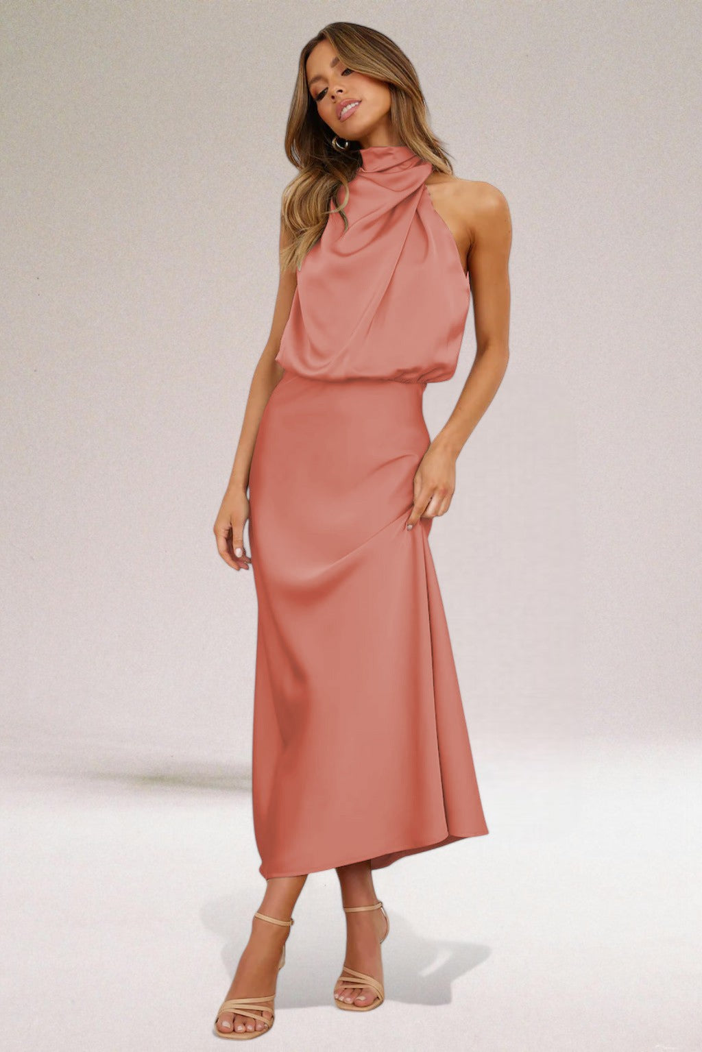 Women's Maxi Dress | Blouson Halter Neck, Formal Summer Wear 2