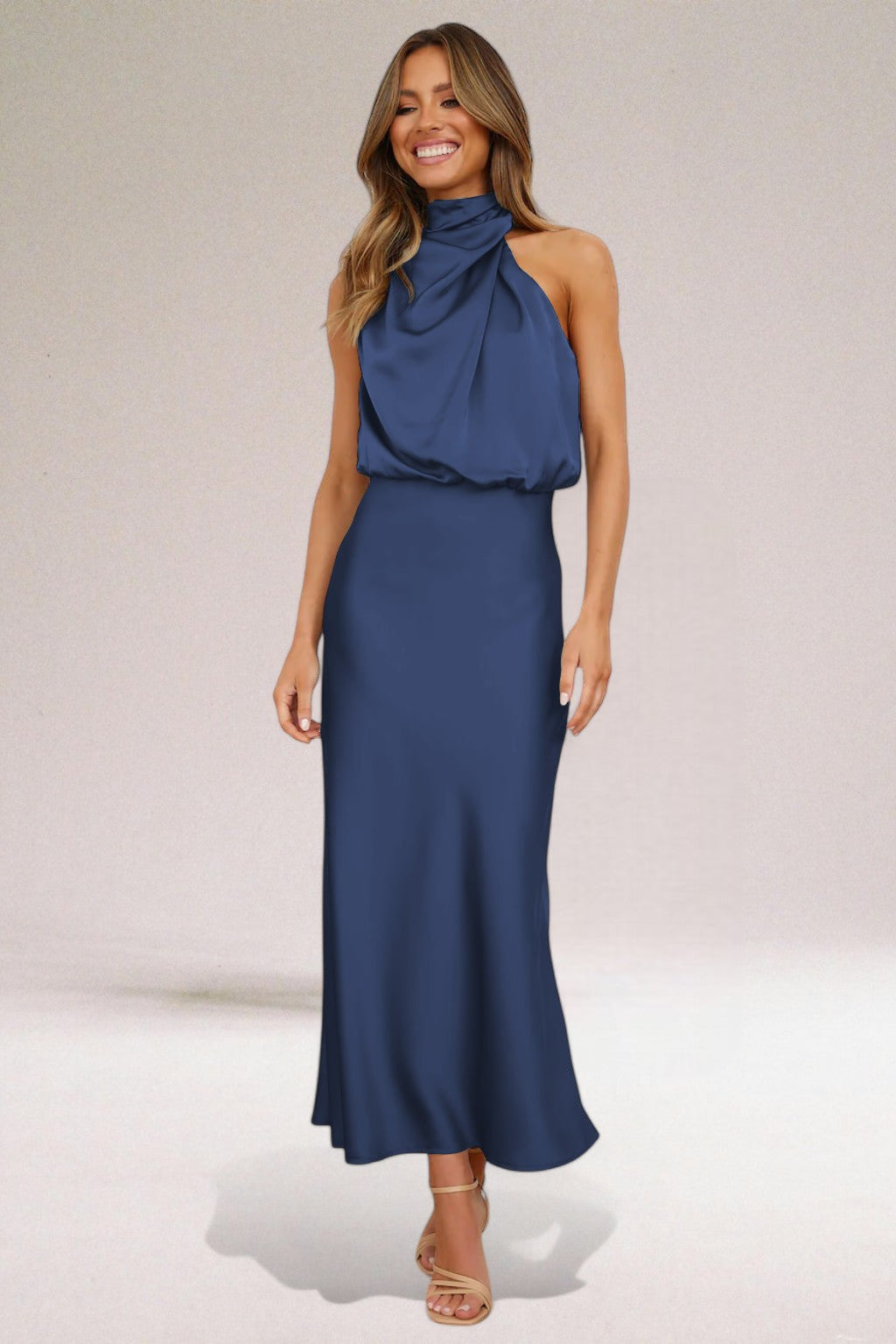 Women's Maxi Dress | Blouson Halter Neck, Formal Summer Wear 3