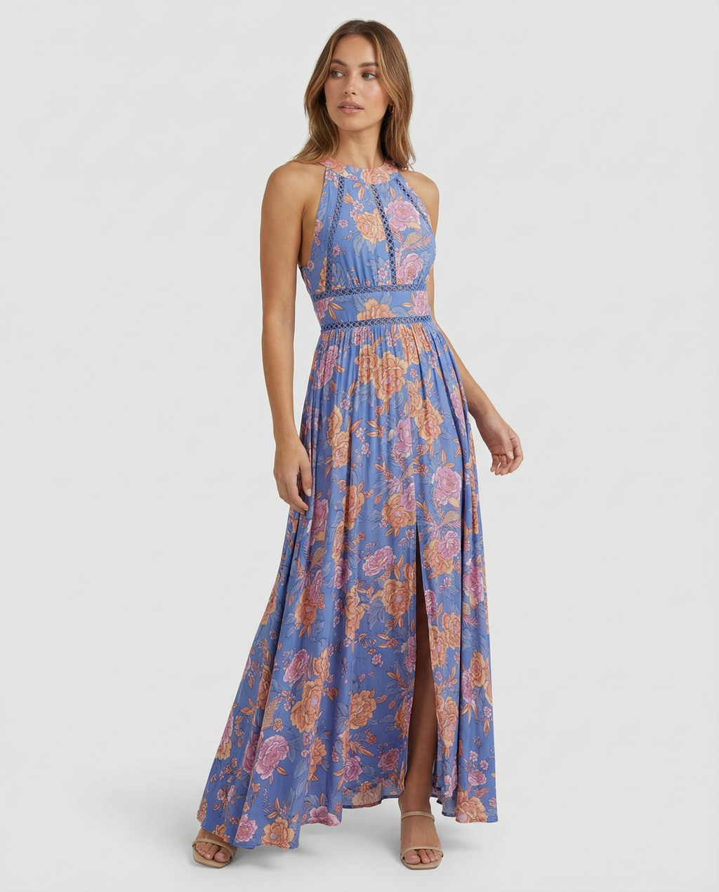 Women's Maxi Dress | Bohemian Floral Print, Sleeveless Summer Style 0