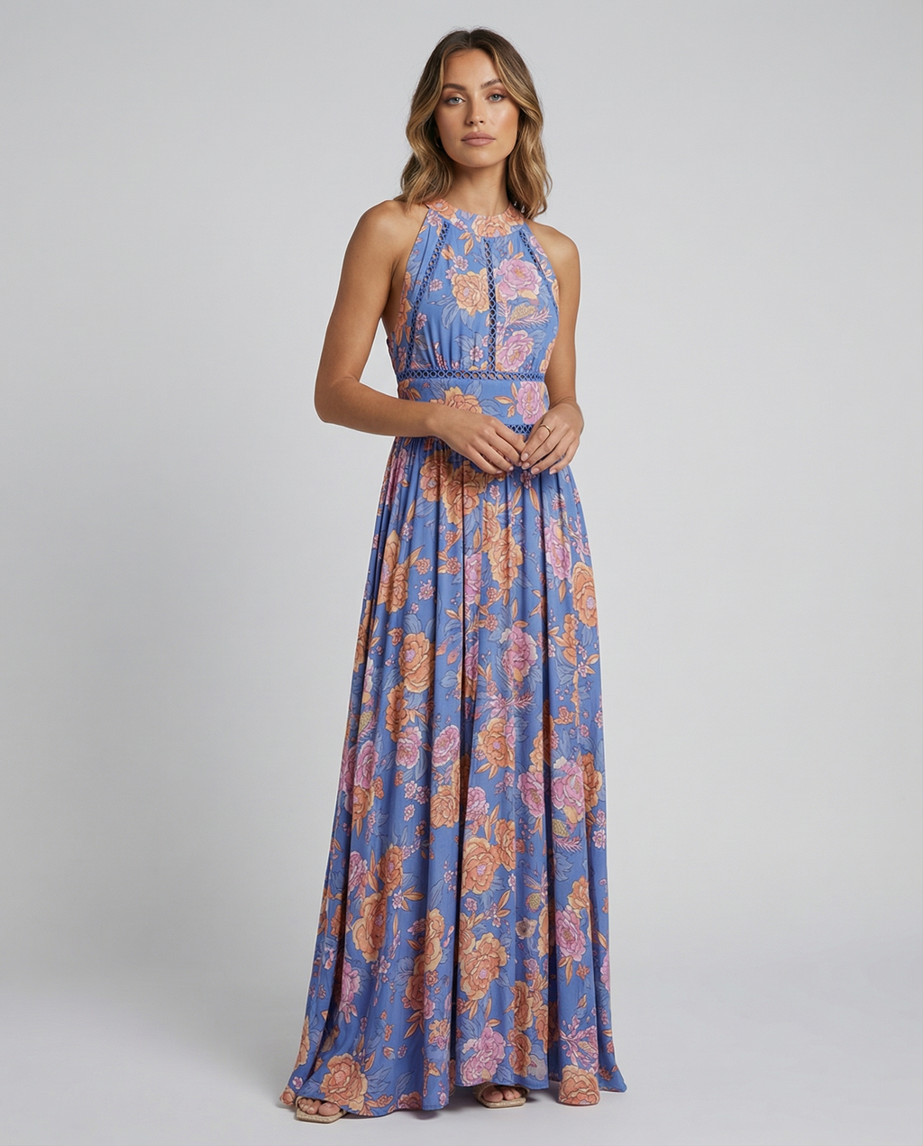 Women's Maxi Dress | Bohemian Floral Print, Sleeveless Summer Style 1