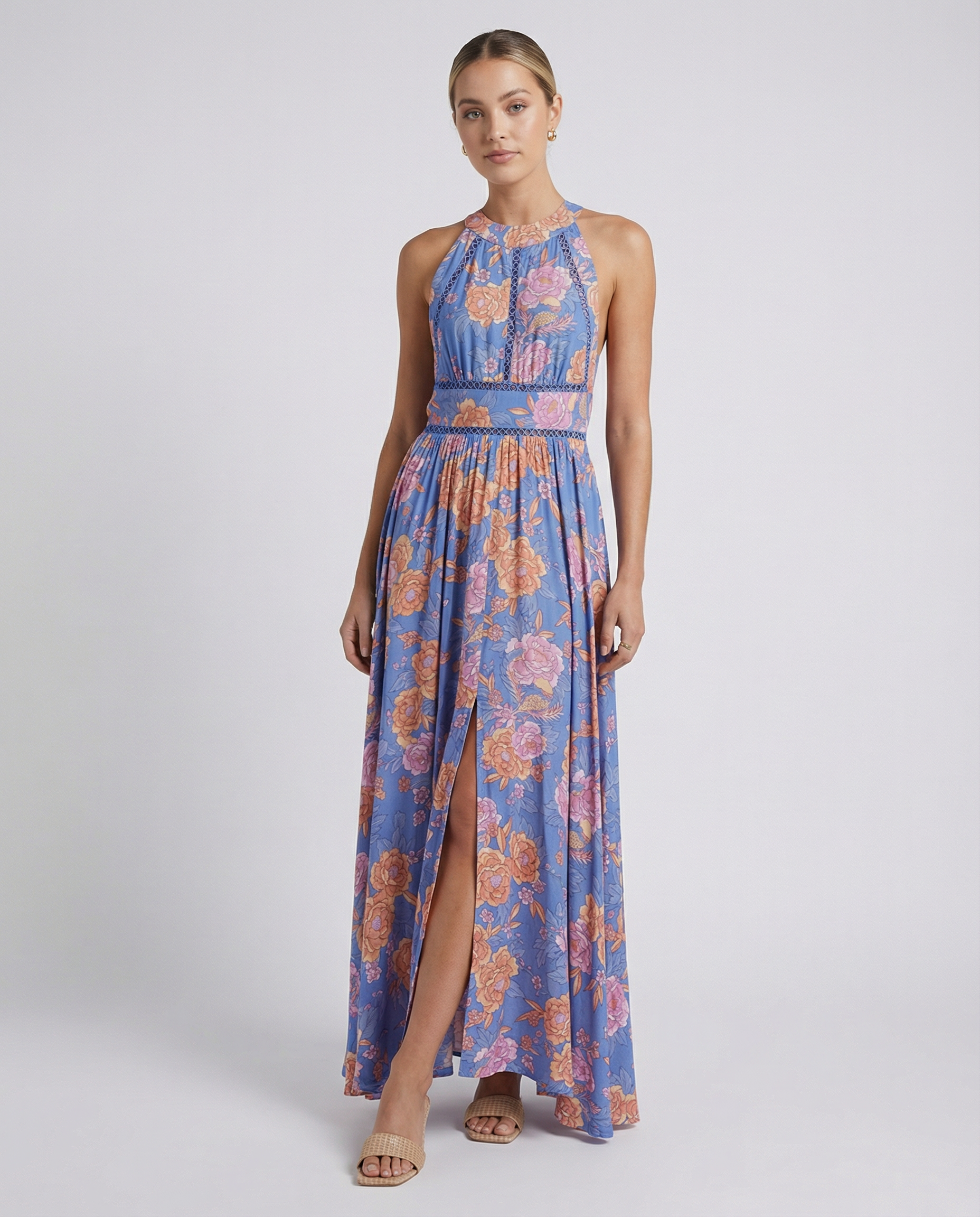 Women's Maxi Dress | Bohemian Floral Print, Sleeveless Summer Style 3