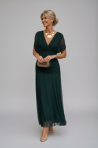 Women's Maxi Dress | Chiffon V-Neck, Ruched Waist, Elegant Summer Style 0