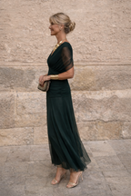 Women's Maxi Dress | Chiffon V-Neck, Ruched Waist, Elegant Summer Style 1