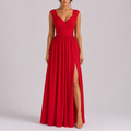 Women's Maxi Dress | Elegant Lace Shoulder, Side Slit, Formal Summer Dress 0