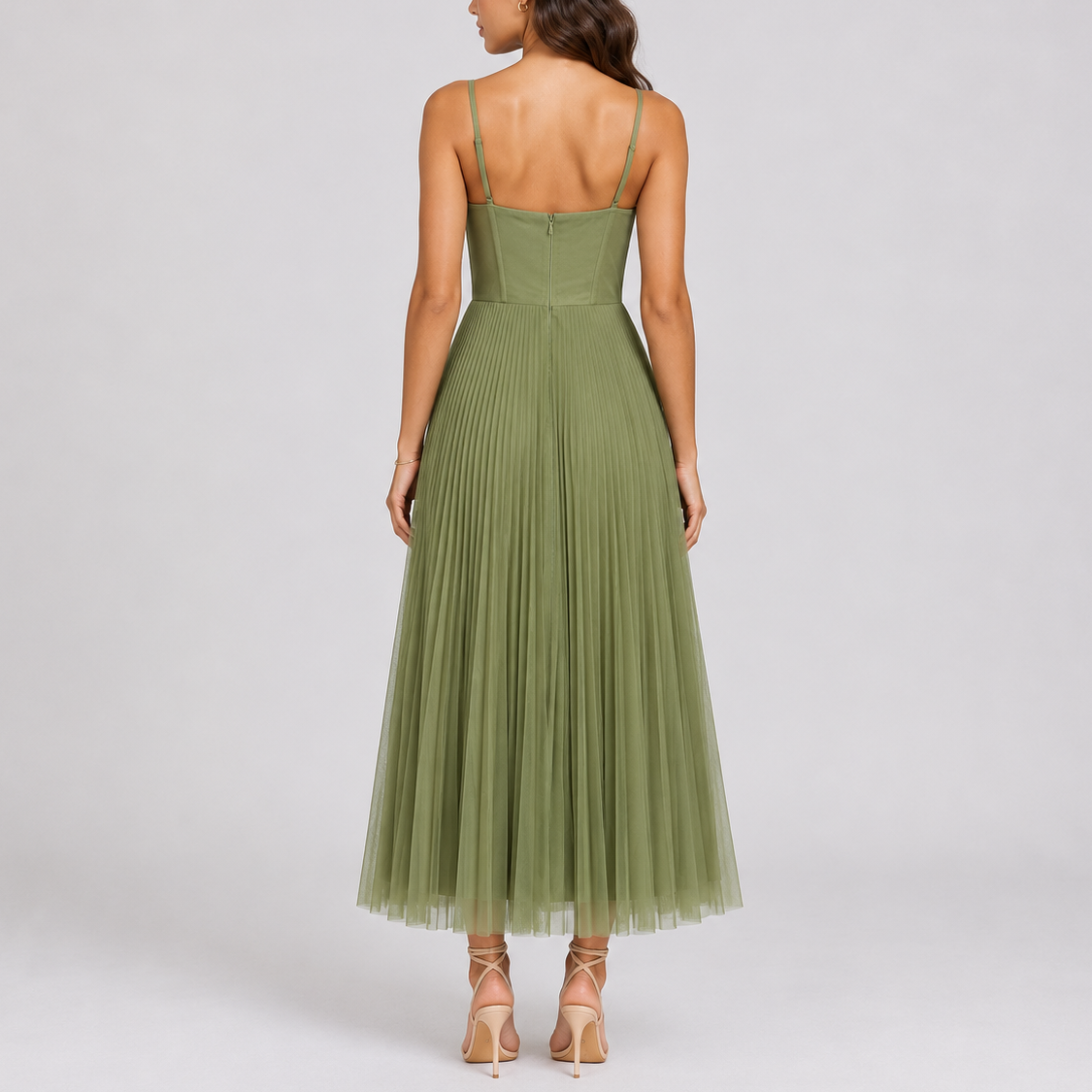 Women's Maxi Dress | Elegant Pleated Skirt, Fitted Bodice for Formal Events 1