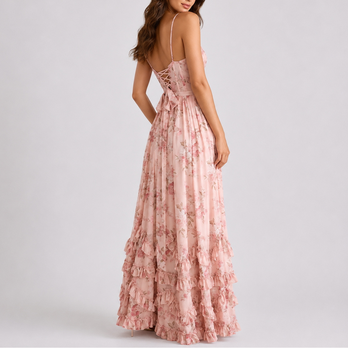 Women's Maxi Dress | Floral Corset Bodice, Lightweight Summer Design 3
