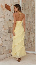Women's Maxi Dress | Ruffle Tiered Halter Design, Summer Elegance 1