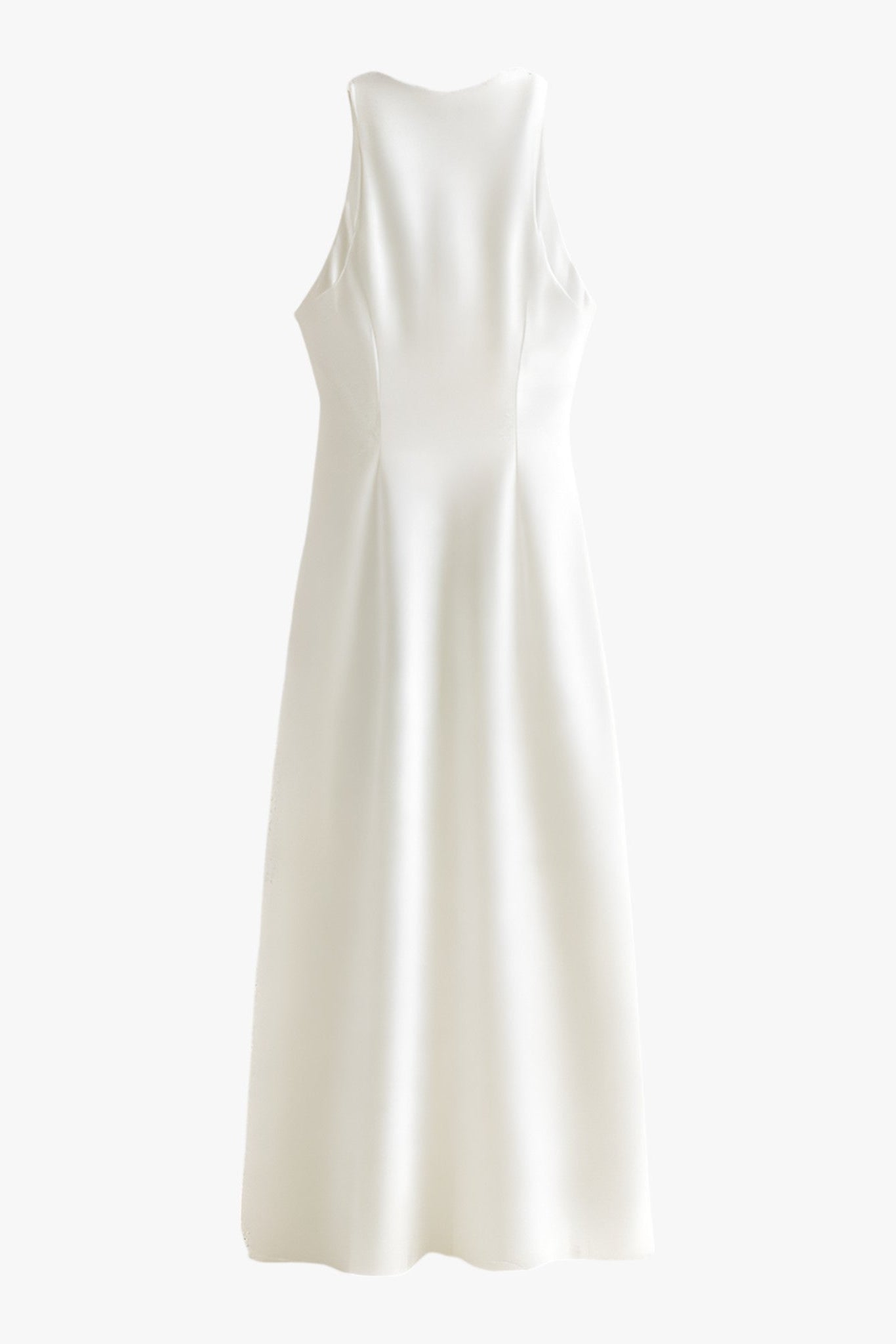 Women's Midi Dress | Elegant Cowl Neck Satin with Ruched Detail 4