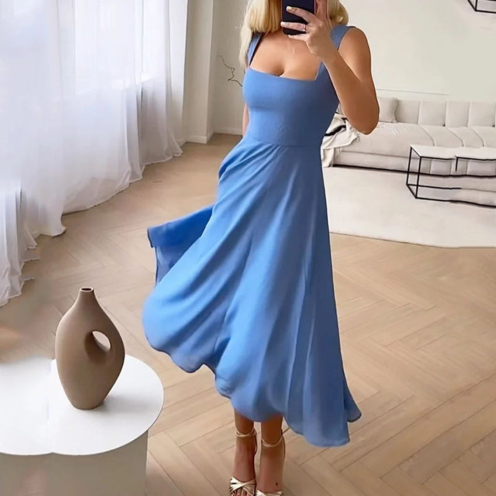 Women's Midi Dress | Sleeveless Woven Fabric, Summer Cocktail 2