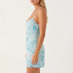 Women's Mini Dress | Floral Embroidery, Beaded Details, Summer Cocktail 1