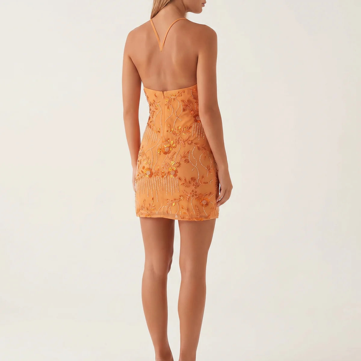 Women's Mini Dress | Floral Embroidery, Beaded Details, Summer Cocktail 5