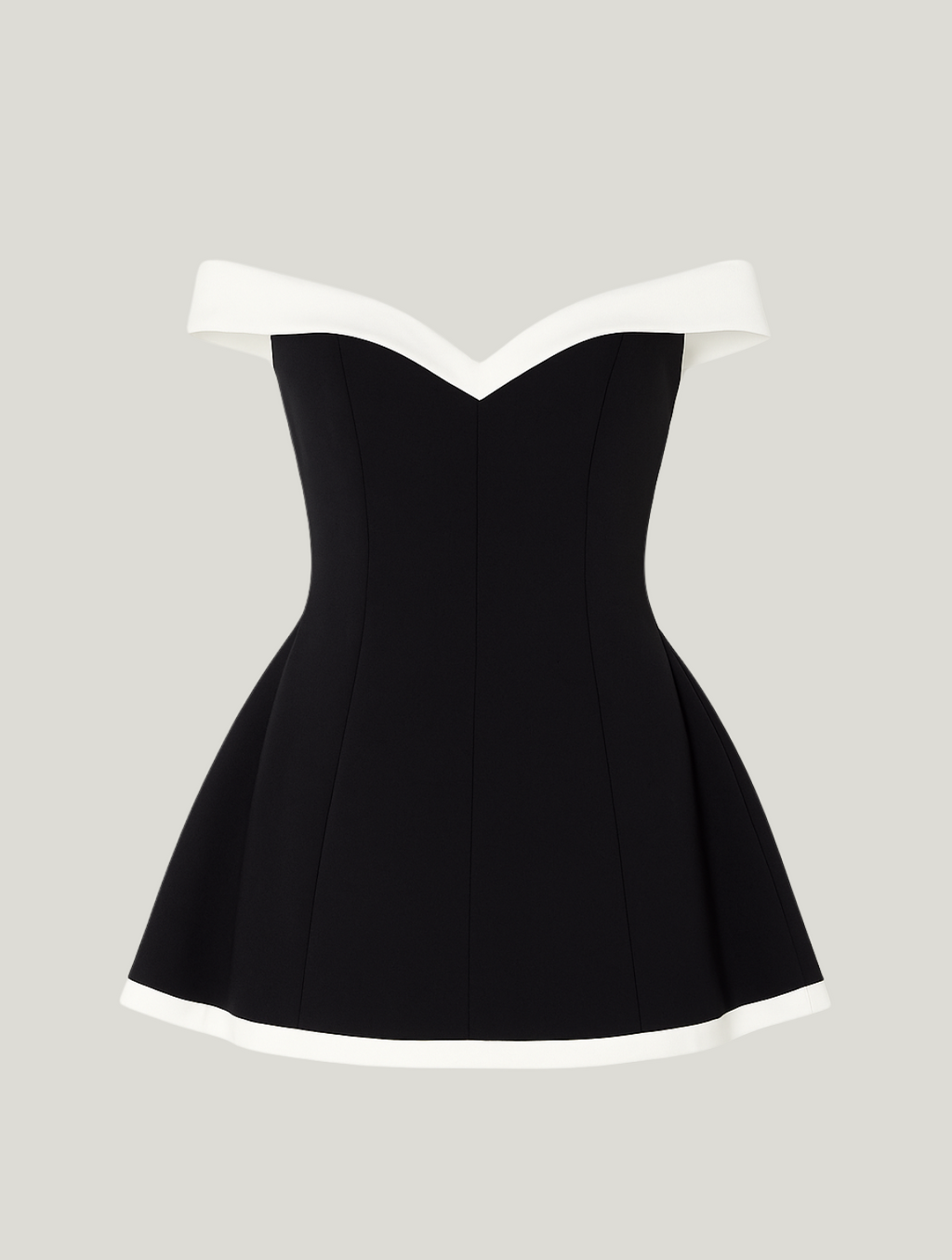 Women's Off-Shoulder Mini Dress | Rayon, Flared Skirt 4