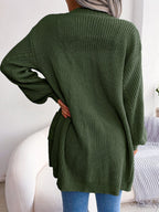 Women's Oversized Cardigan | Chunky Cable Knit with Pockets, Open Front 3