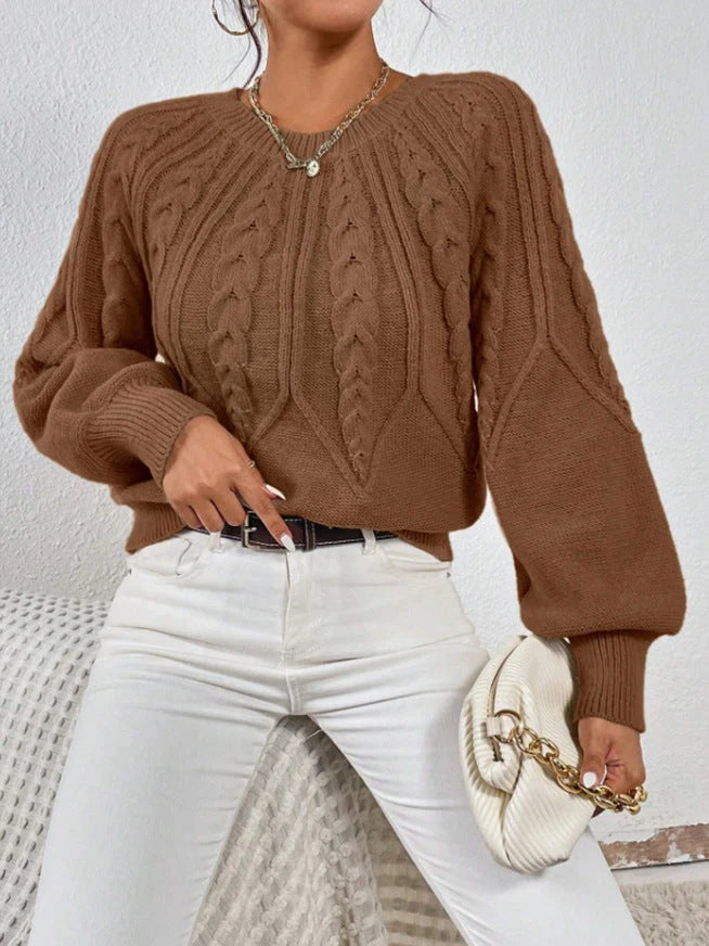 Women's Oversized Jumper | Cable-Knit, Cropped, Relaxed Fit 5