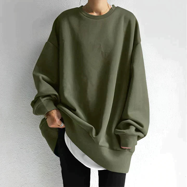 Women's Oversized Sweater | Relaxed Fit, Crew Neck Tunic 2