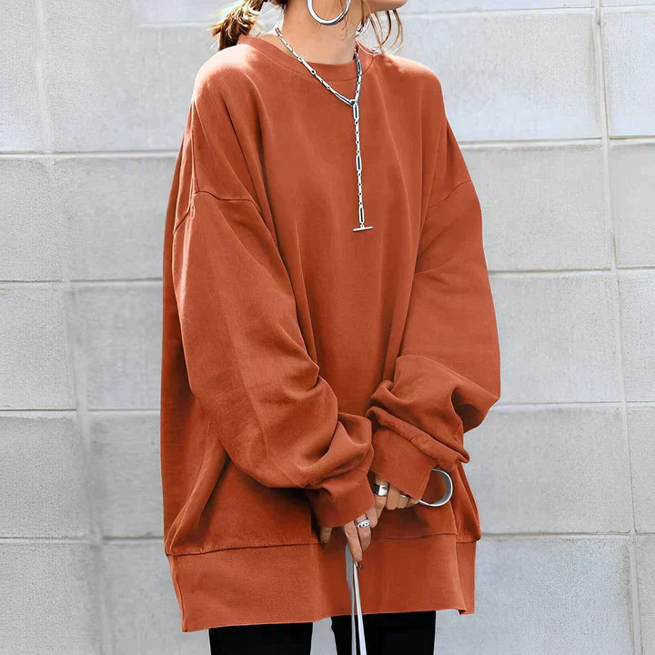 Women's Oversized Sweater | Relaxed Fit, Crew Neck Tunic 3