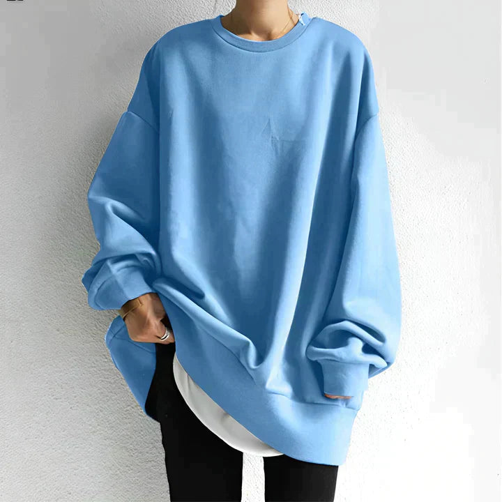 Women's Oversized Sweater | Relaxed Fit, Crew Neck Tunic 4