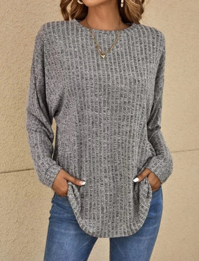 Women's Oversized Sweater | Relaxed Fit, Longline Style, Ribbed Trim 2