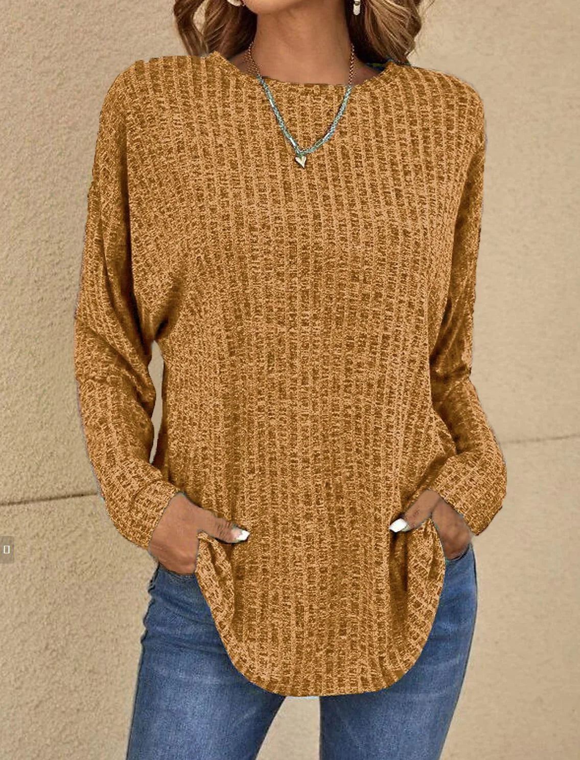 Women's Oversized Sweater | Relaxed Fit, Longline Style, Ribbed Trim 5