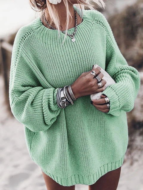 Women's Oversized Sweater | Ribbed Knit, Balloon Sleeves, Relaxed Fit 5