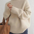 Women's Oversized Sweater | Soft Knit Turtleneck, Relaxed Fit 4