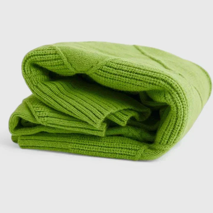 Women's Oversized Sweatshirt | Diamond Quilted Knit, Turtleneck, Long Sleeve 1