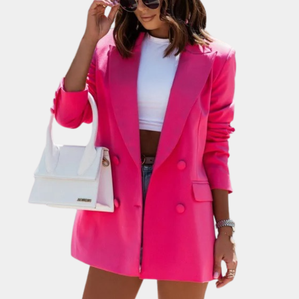 Women's Pink Blazer | Elegant Mid-Length Design, Versatile Fit 2