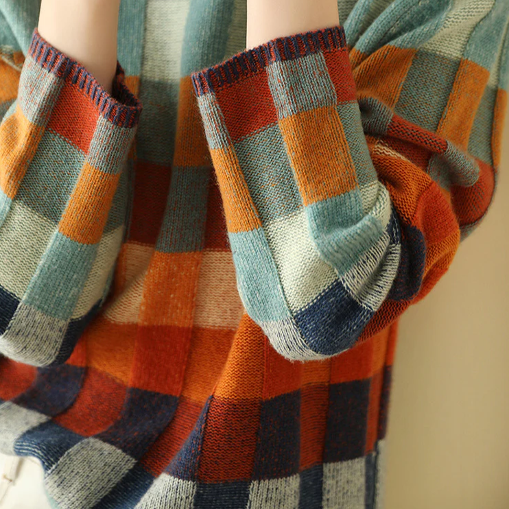 Women's Plaid Sweater | Soft Knit, Elegant Fit, Versatile Design 4
