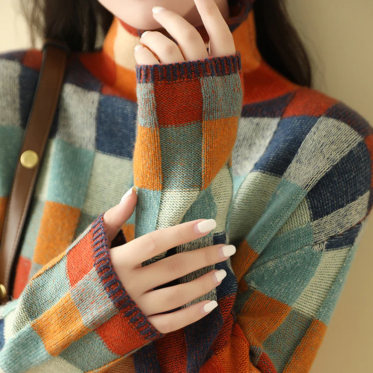 Women's Plaid Sweater | Soft Knit, Elegant Fit, Versatile Design 5