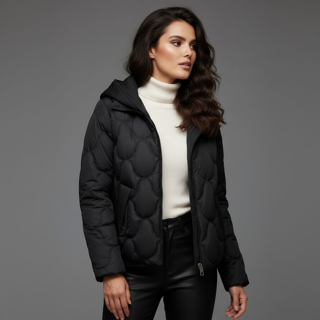 Women's Puffer Jacket | Quilted, Hooded, Lightweight Insulation 0