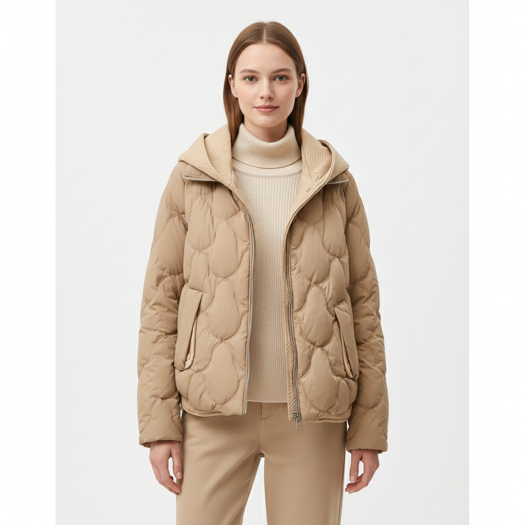 Women's Puffer Jacket | Quilted, Hooded, Lightweight Insulation 1