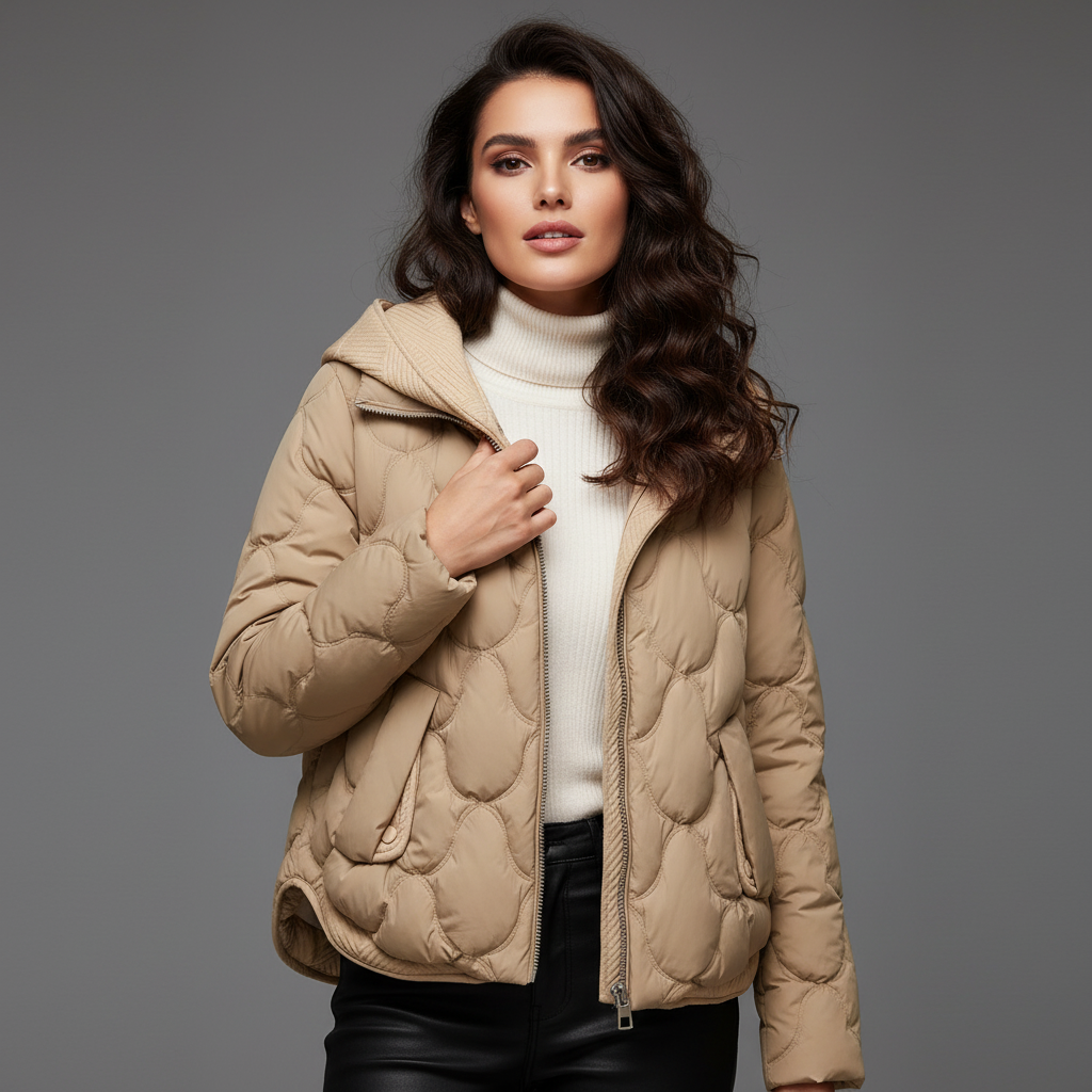 Women's Puffer Jacket | Quilted, Hooded, Lightweight Insulation 3