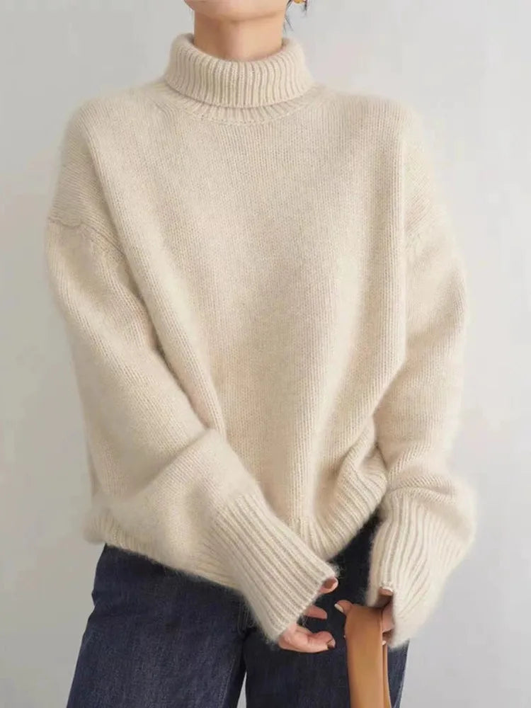 Women's Pullover Sweater | Soft Turtleneck, Elegant Winter Style 1