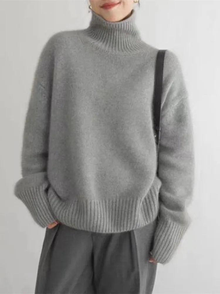 Women's Pullover Sweater | Soft Turtleneck, Elegant Winter Style 3