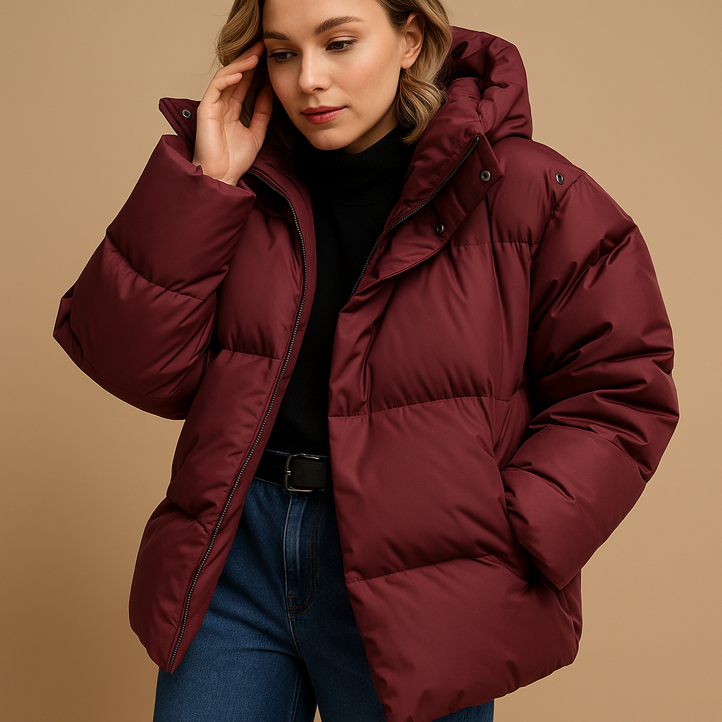 Women's Quilted Winter Jacket | Oversized, Water-Repellent Coat with Hood 0