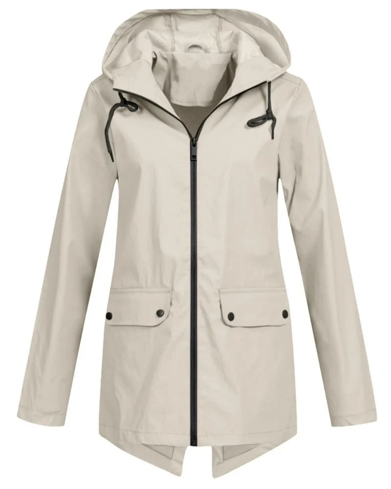 Women's Rain Jacket | Longline, Adjustable Hood, Shaped Waist, Hip Length 5
