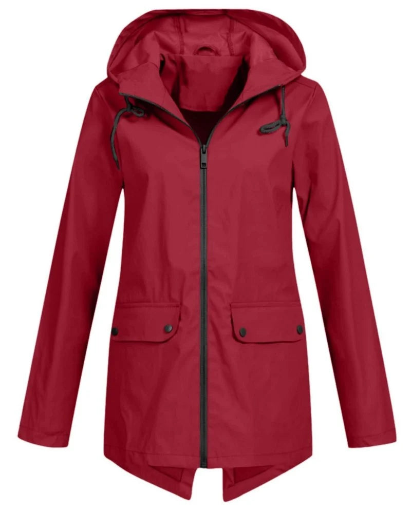 Women's Rain Jacket | Longline, Adjustable Hood, Shaped Waist, Hip Length 6