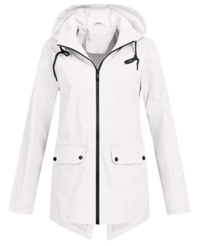 Women's Rain Jacket | Longline, Adjustable Hood, Shaped Waist, Hip Length 7