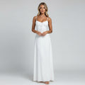 Women's Sleeveless Maxi Dress | Lightweight Fabric, Ruched Bodice, Elegant Summer Style 0
